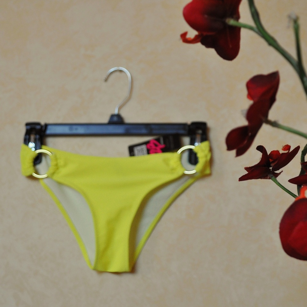 NWT Bebe Neon Yellow Bikini Bottom
